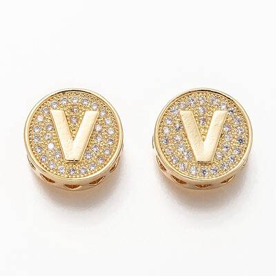 Golden Plated Brass Micro Pave Cubic Zirconia Multi-Strand Links