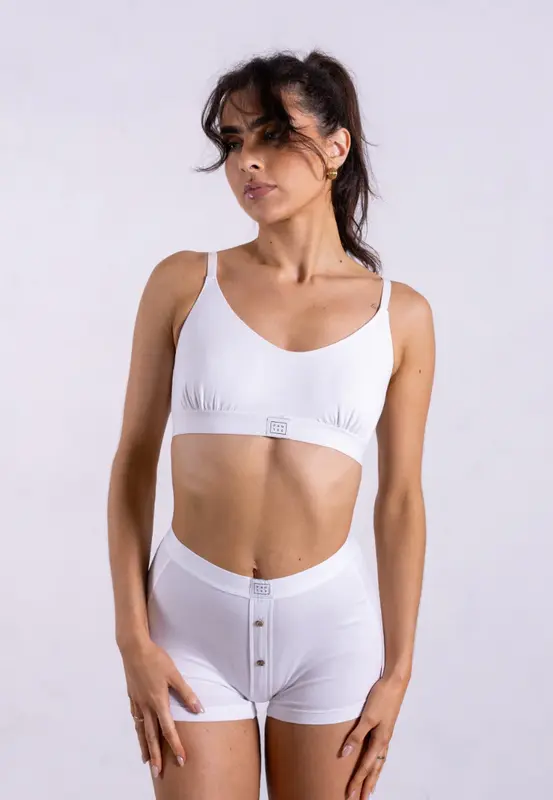 The Balconette, White | Size: S