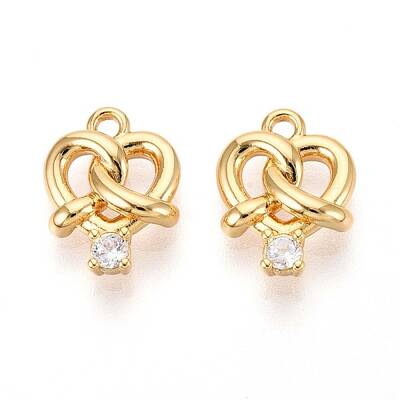 Brass Micro Pave Cubic Zirconia Pendants