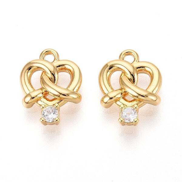 Brass Micro Pave Cubic Zirconia Pendants