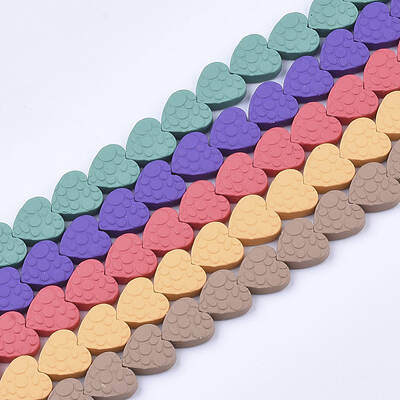 Spray Painted Non-magnetic Synthetic Hematite Beads Strands
