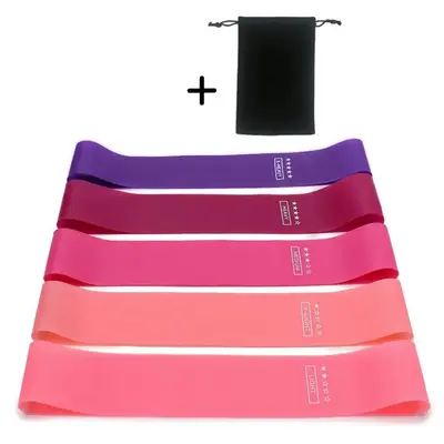 Gradient Yoga Tension Belt, 5pcs Different Resistance Band with Storage Bag, Sports Band for Butt Lift, Body Shaping, Fitness...