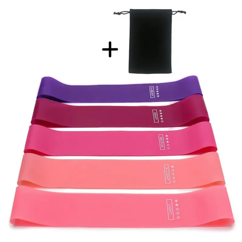 Gradient Yoga Tension Belt, 5pcs Different Resistance Band with Storage Bag, Sports Band for Butt Lift, Body Shaping, Fitness...
