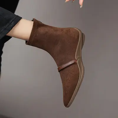 CHIKO Adalyn Pointy Toe Block Heels Ankle Boots