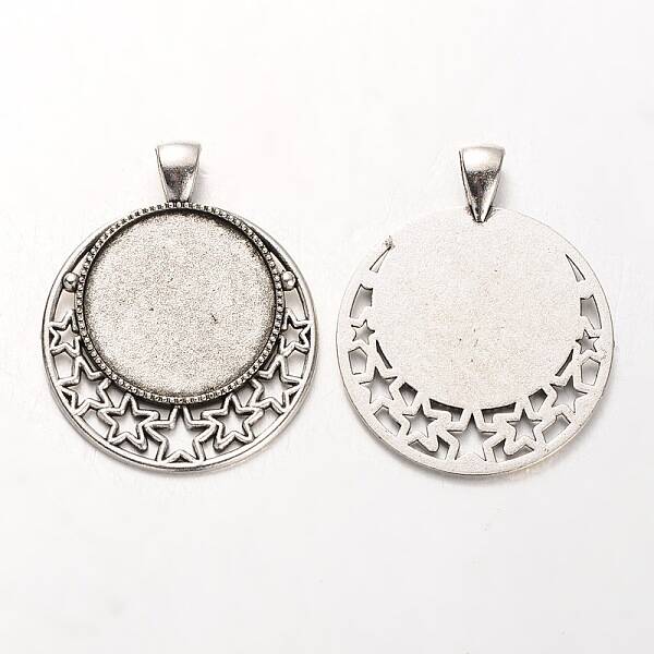 Tibetan Style Alloy Pendant Cabochon Settings