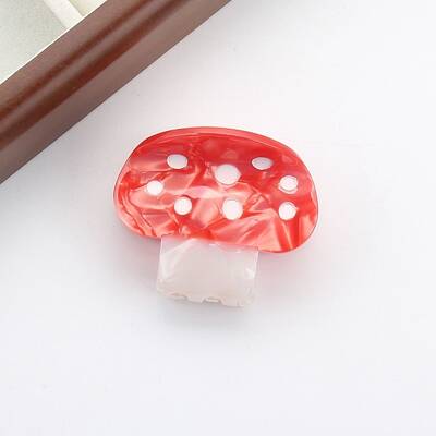 Cute Mushroom Cellulose Acetate Claw Hair Clips