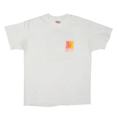 HANES 1992 CCS Reebok Softball T-Shirt White USA Short Sleeve Mens L