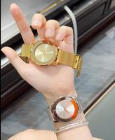 Elegant quartz watch Stainless steel strap Alloy hands Alloy women's case, waterproof, ultra-thin design, with mesh strap, gi...