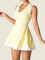 Women's Colorblock Striped Trim Sports Dress, Casual Sleeveless Short Dress for Daily Outdoor Wear, Ladies Sportswear for All...