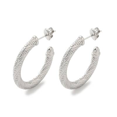 Non-Tarnish 304 Stainless Steel Ring Stud Earrings