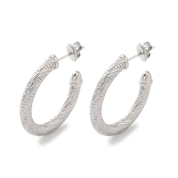 Non-Tarnish 304 Stainless Steel Ring Stud Earrings