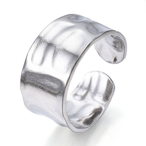 Non-Tarnish 304 Stainless Steel Wide Open Cuff Ring for Women