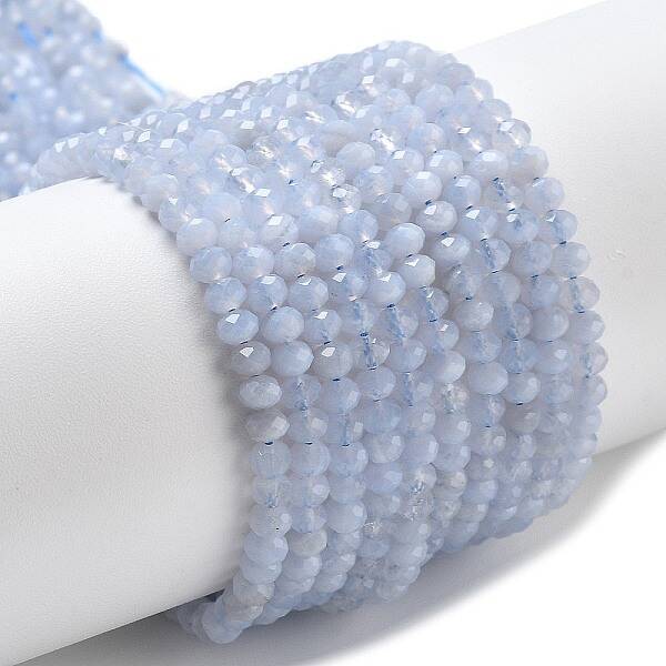 Natural Blue Lace Agate Beads Strands