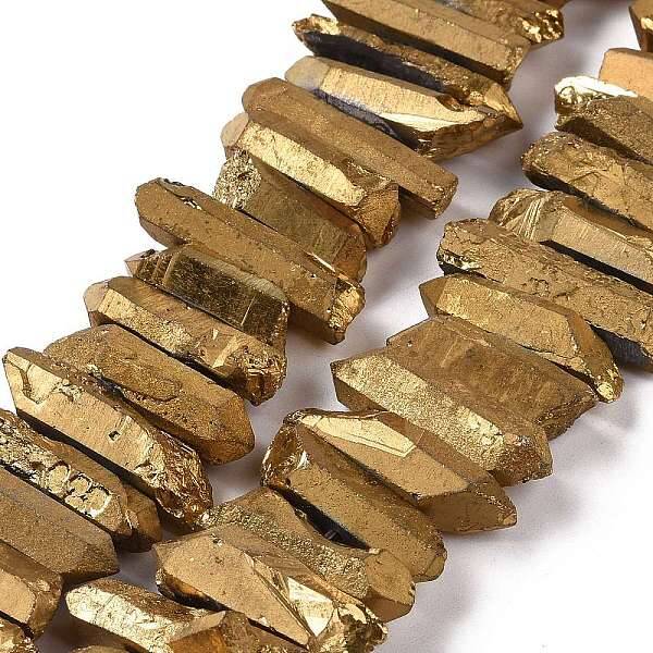 Natural Quartz Crystal Points Beads Strands