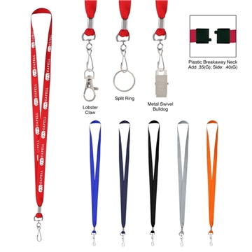 250 Promotional Polyester Lanyard With J-Hook