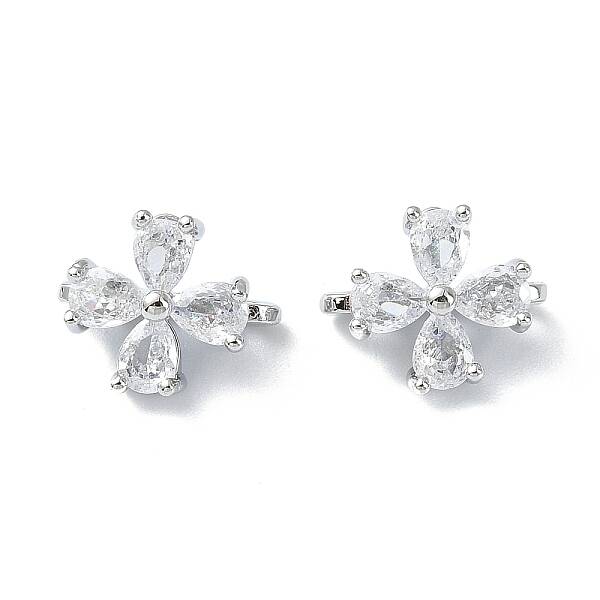 Brass Pave Clear Cubic Zirconia Multi-Strand Links