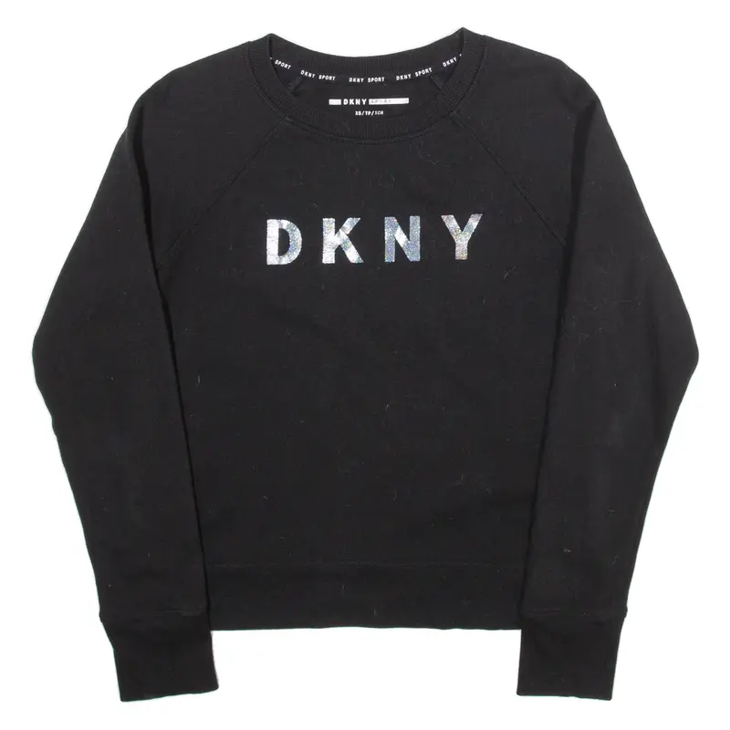 DKNY Womens Sweatshirt Black XS