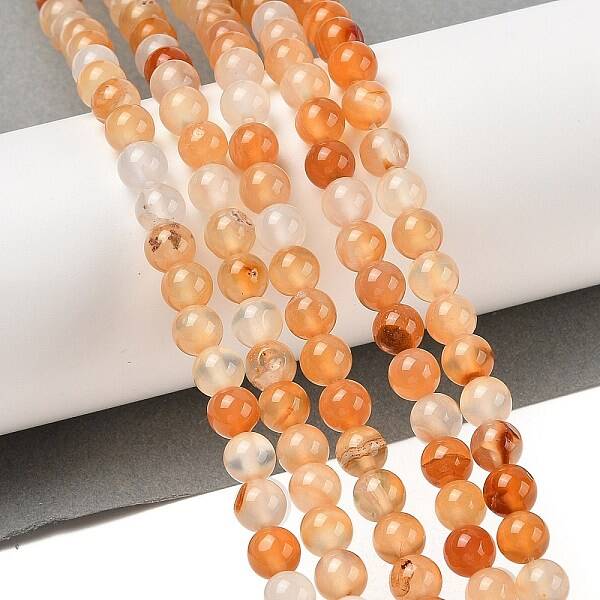 Natural Red Agate Beads Strands
