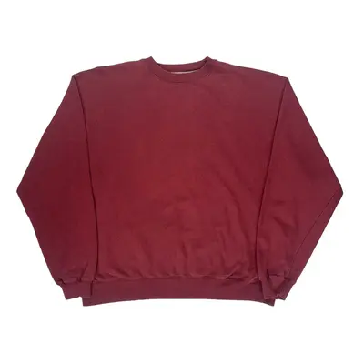 Champion Sweatshirt - XL Burgundy Cotton Blend
