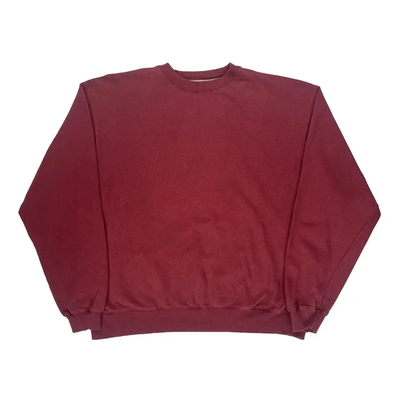 Champion Sweatshirt - XL Burgundy Cotton Blend