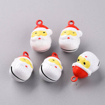 Christmas Baking Painted Brass Bell Pendants