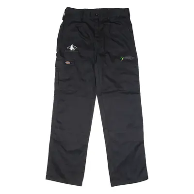 DICKIES The Island Tea And Coffee Co Workwear Mens Twill Trousers Black Straight W32 L32
