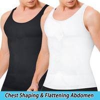 CATTIBOR Mens Compression Vest Body Shaper Men Plain Round Neck Sleeveless Tank Top Men Workout Training Basketball Vest Shap...