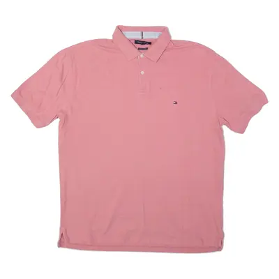 TOMMY HILFIGER Stretch Fit Mens Polo Shirt Pink 2XL