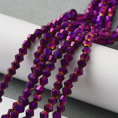 Electroplate Glass Bead Strands