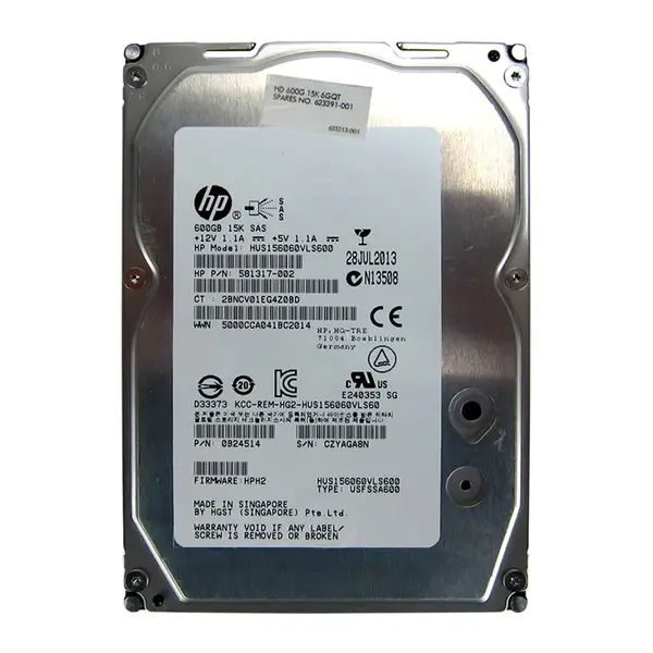 HUS156060VLS600 HGST 600GB 6Gb/s SAS 15000 3.5-inch 64MB Hard Drive