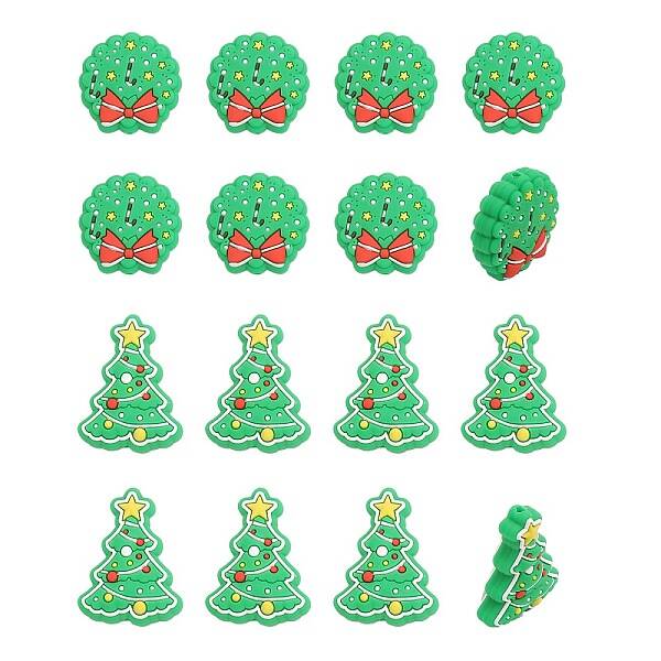 16pcs 2 Styles Food Grade Eco-Friendly Silicone Beads