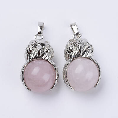 Natural Rose Quartz Pendants