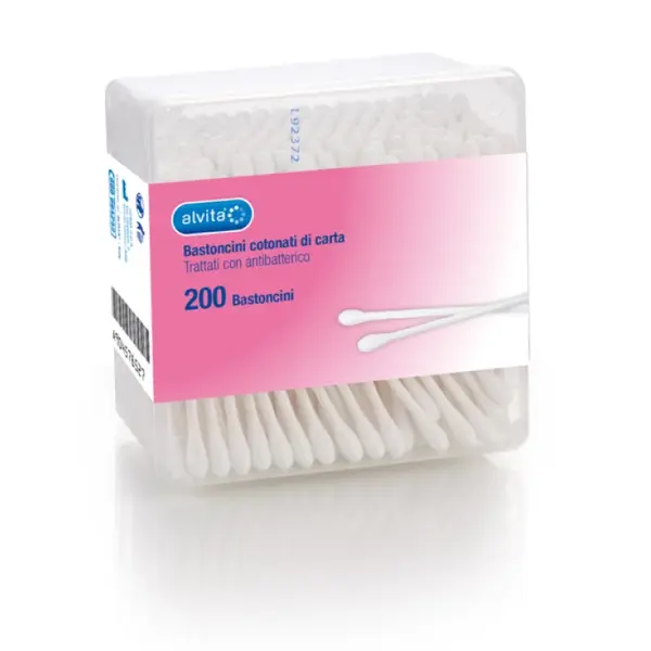Alliance Alvita Cotton Swabs For Ears 200 Pieces