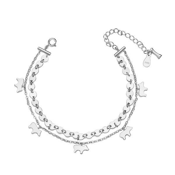 Rhodium Plated 925 Sterling Silver Bracalets