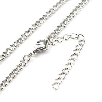 Non-Tarnish 304 Stainless Steel Curb Chain Necklaces