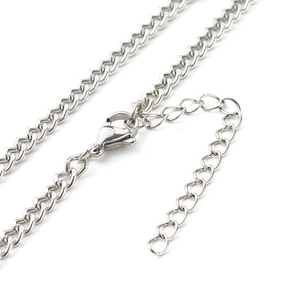 Non-Tarnish 304 Stainless Steel Curb Chain Necklaces