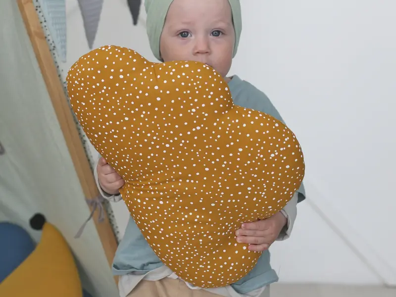 Cloud Pillow With Dots