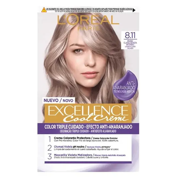 L'Oréal Professionnel Excellence Cool crema 8.11 Biondo Cenere Chiaro 192ml