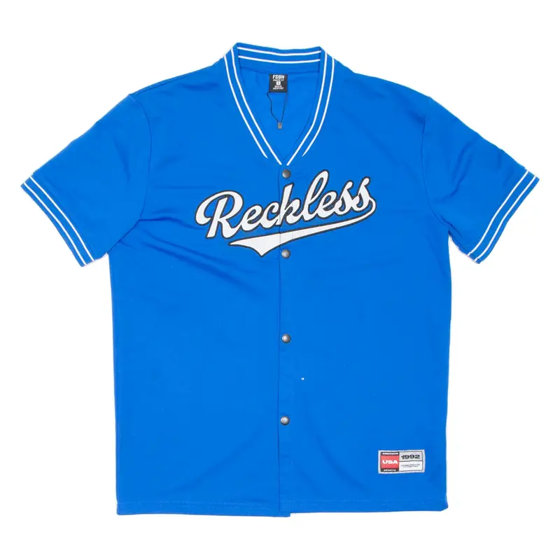 FSBN Reckless Mens T-Shirt Blue USA V-Neck S