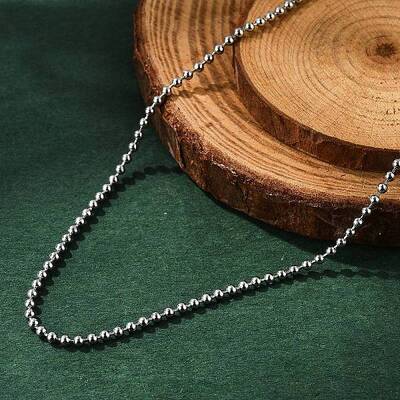 Non-Tarnish 304 Stainless Steel Ball Chain Necklaces