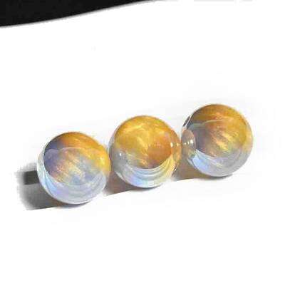 30Pcs Gradient Color & UV Plating Rainbow Iridescent Opaque Resin Beads
