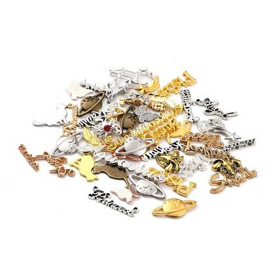 Alloy Open Back Bezel Pendants