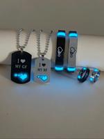 Couple Necklace & Bracelet & Ring Set, Fashion Jewelry for Party, Daily Clothing Decor, Trendy All-match & Exquisite Jewelry ...