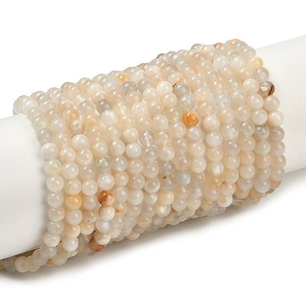 Natural White Moonstone Beads Strands