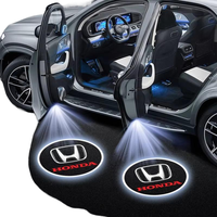 2Pcs LED Car Door Welcome Light HD Projector Lamp Accessories For Honda Civic Fit Accord City Vezel CR-V S660 Odyssey HR-V