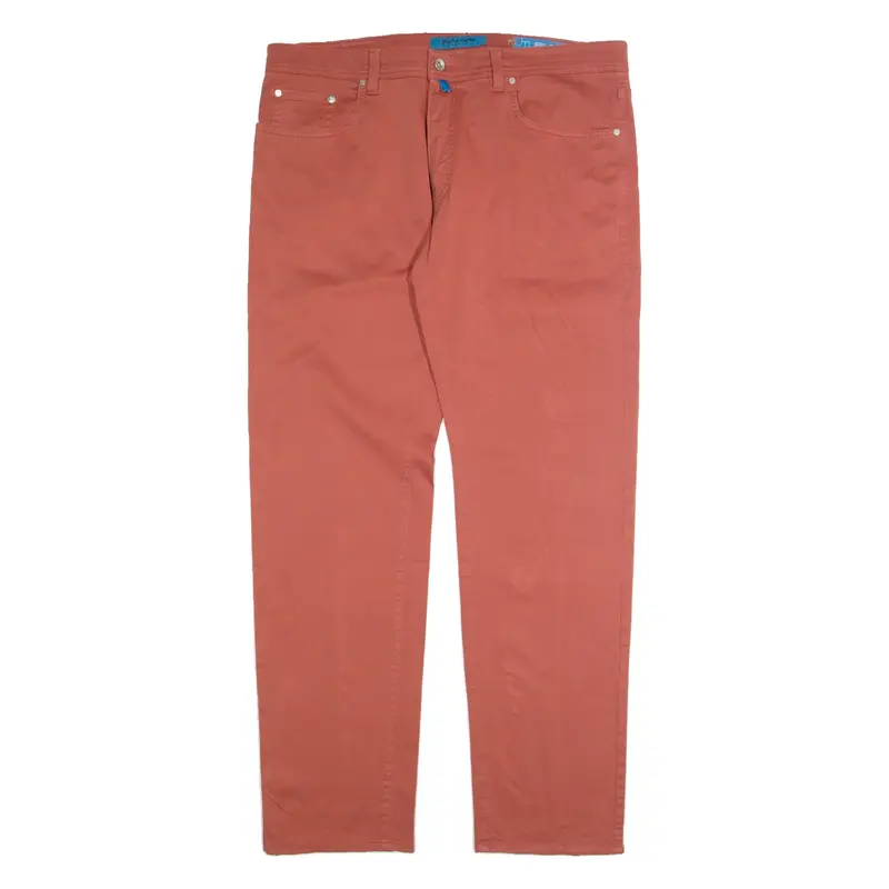 PIERRE CARDIN Mens Trousers Orange Regular Straight W38 L31