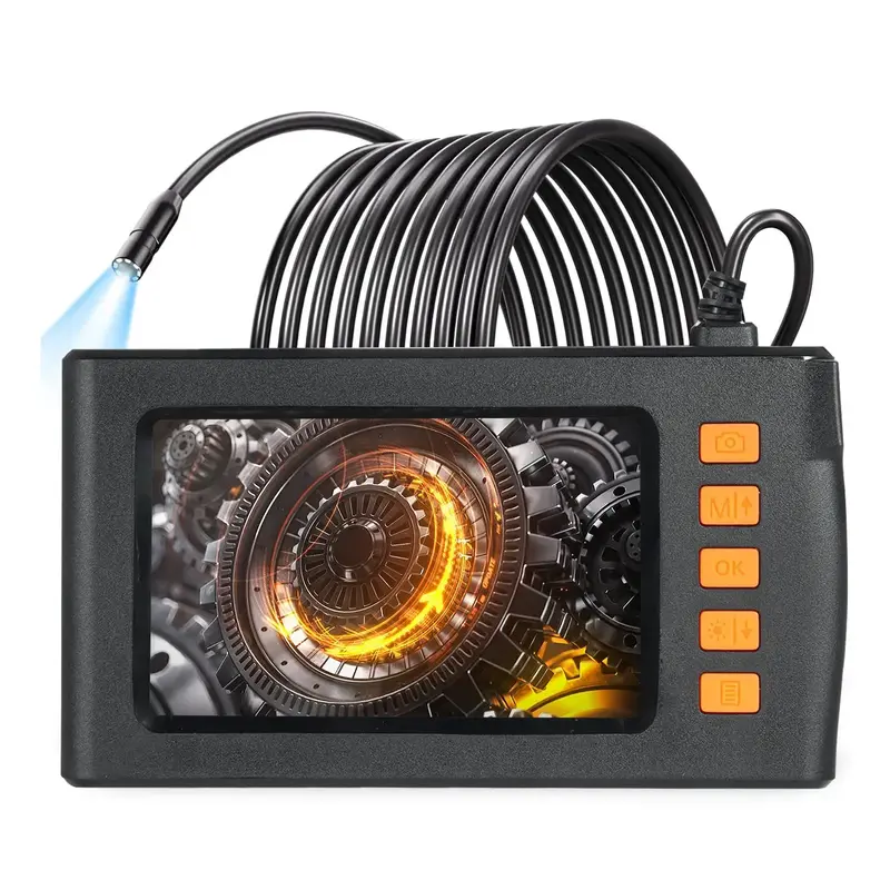 Inspection Camera Tools, Car Inspection Tool, Work Equipment for Men, Construction Tools, Waterproof Endoscope Camera with Li...