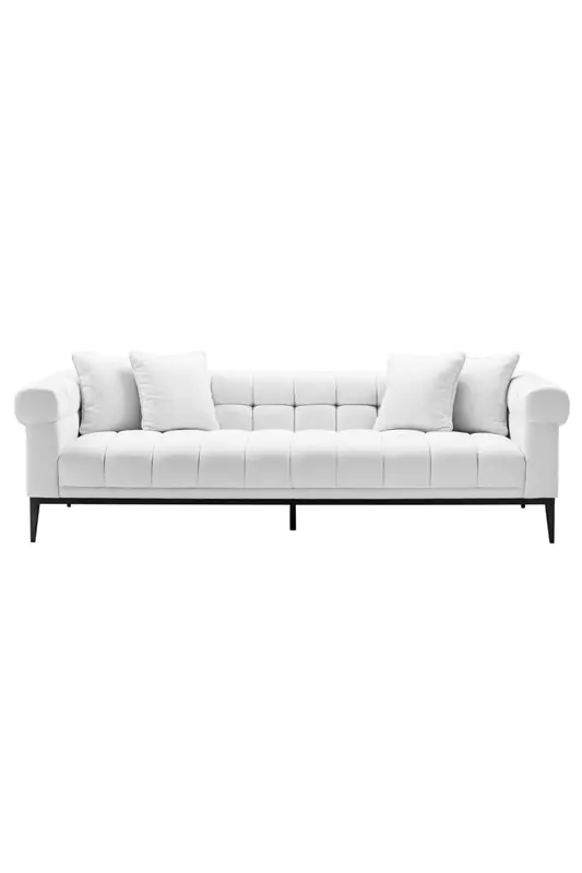 White Tufted Sofa | Eichholtz Aurelio