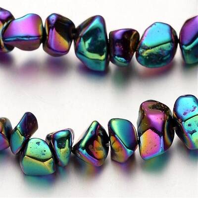 Electroplate Non-magnetic Synthetic Hematite Beads Strands