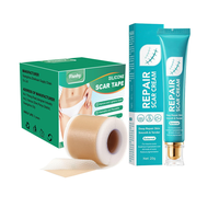 Scar Removal Kit,Silicone Scar Sheets and Scar Cream,Skin Smoothing Firming and Fading,Suitable for a Range of Scars Includin...